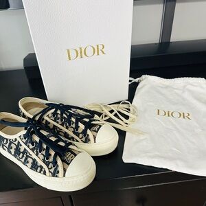 Dior Deep Blue and Cream Walk'n'Dior Sneakers